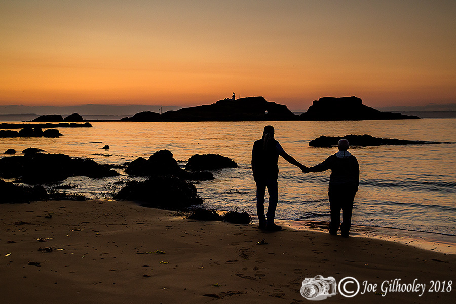 Sunset at Yellowcraigs Beach - an hour after sunset. Beautiful colours