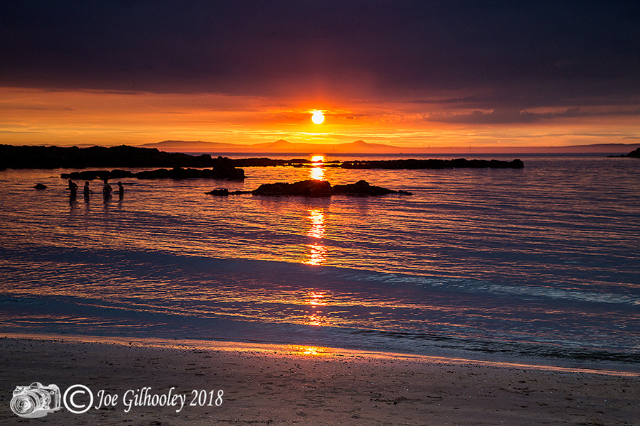 Sunset at Yellowcraigs Beach