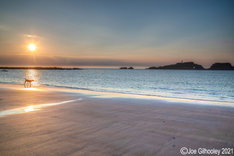 Sunset at Yellowcraigs Beach
