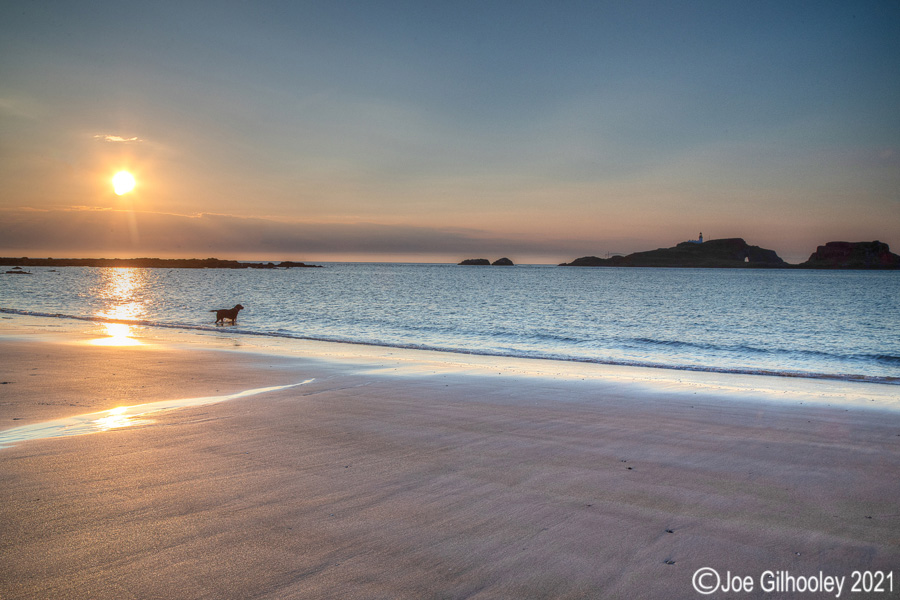 Sunset at Yellowcraigs Beach